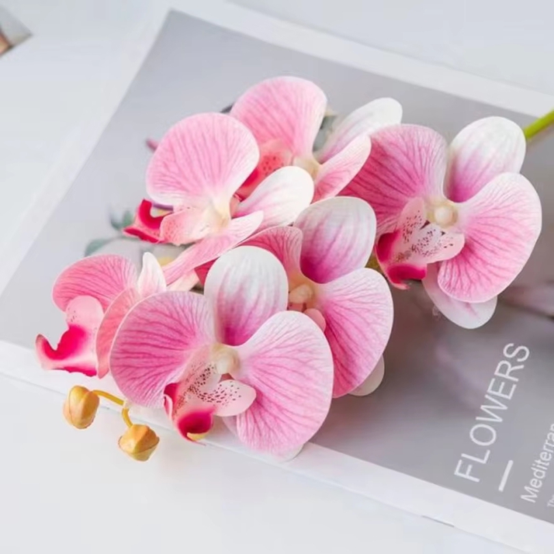 3D Artificial Flowers Plastic  - đánh giá và giá Orchid Phalaenopsis