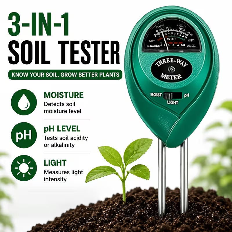 3-in-1 Soil Tester (Moisture,  - đánh giá và giá Plant Parent Tools